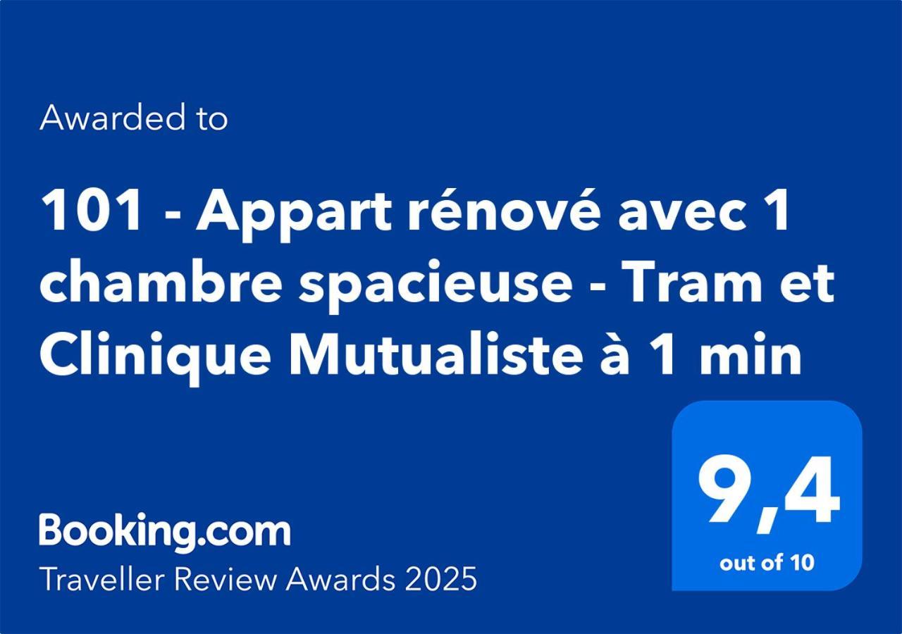 101 - Appart Renove Avec 1 Chambre Spacieuse - Tram Et Clinique Mutualiste A 1 Min Grenoble Exterior foto